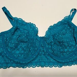 Torrid Curve Turquoise Lace Full Coverage Underwire Bra